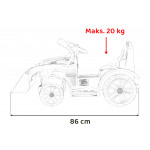 Elektrický traktor s lyžicou G320 - červený